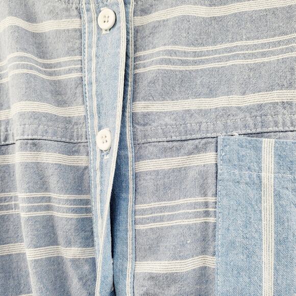 Vintage 80's Joan Walters Blue & White Full Jumpsuit Women's Size 6 Made in USA - Picture 3 of 8